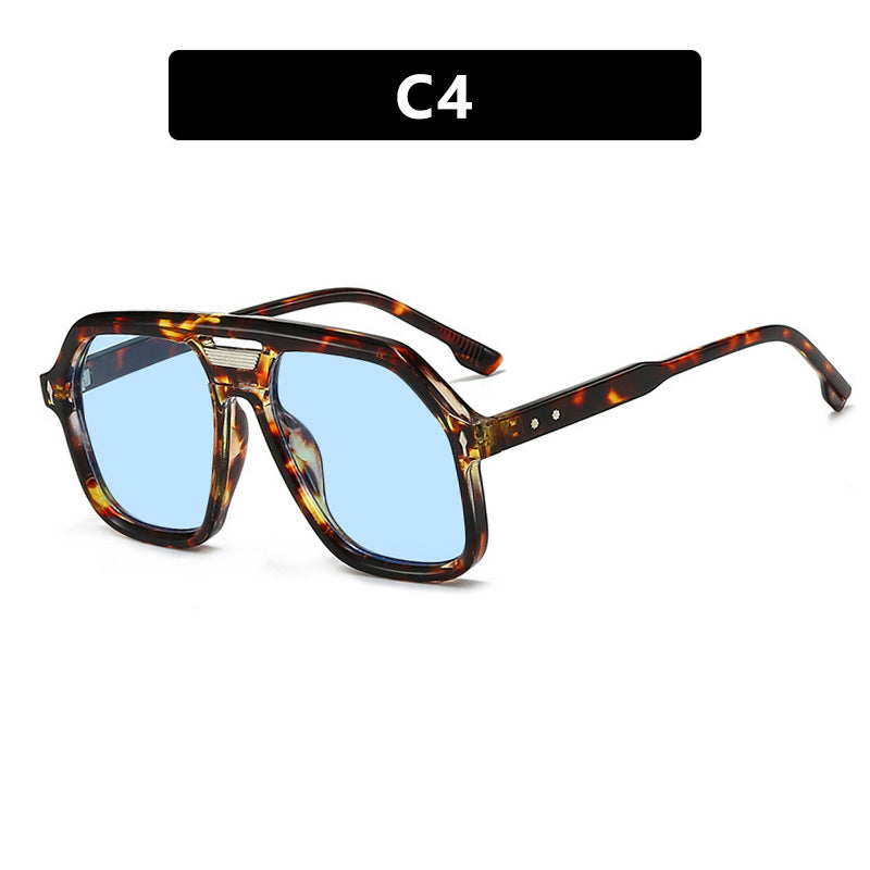 Women's oversized sunglasses with polygonal frame and UV protection Kalsten