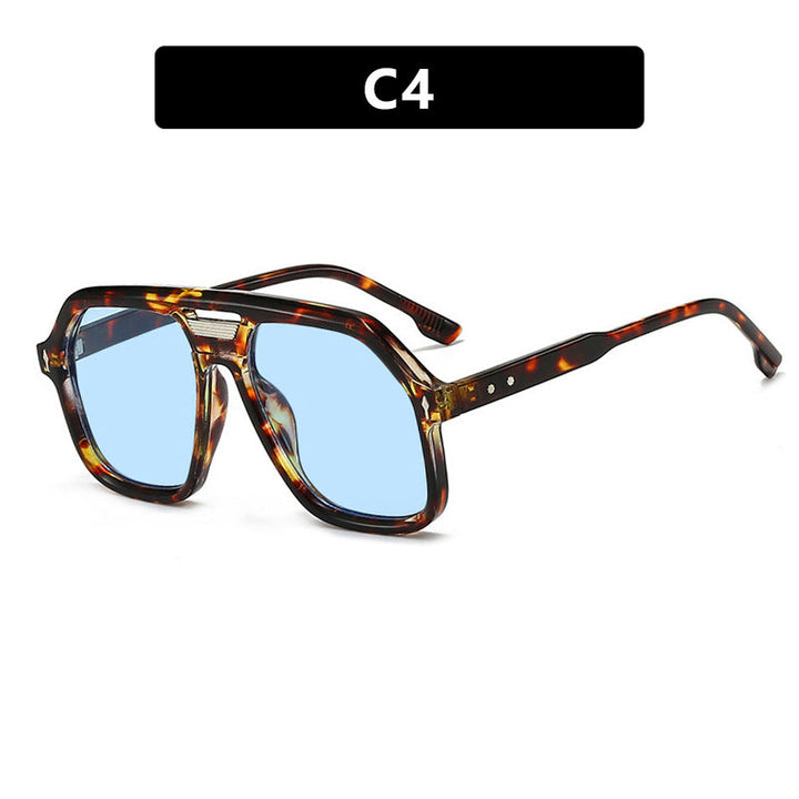 Women's oversized sunglasses with polygonal frame and UV protection Kalsten