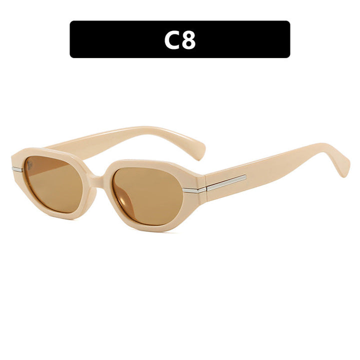 Women's stylish geometric sunglasses with mirrored lenses and unique frame Kalsten