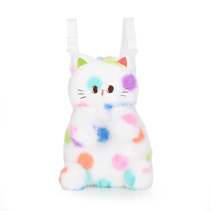 Plush bag with playful cat design Kalsten