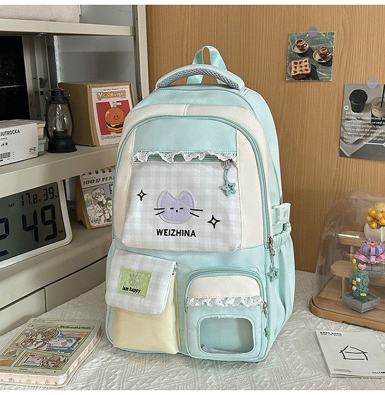 Cute Cat-Themed School Backpack