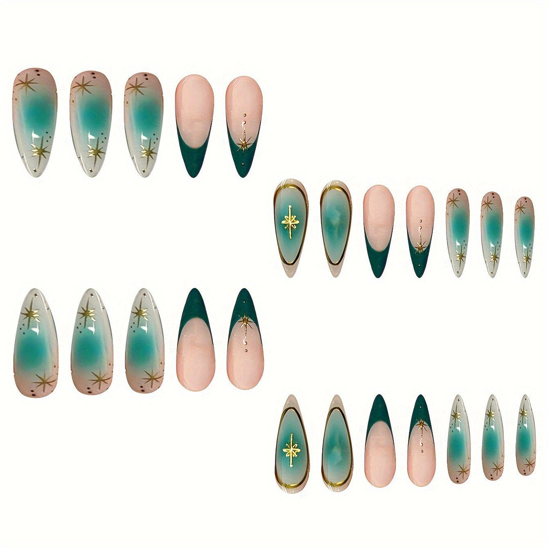 Artistic Geometric Pointed Nail Art Kalsten