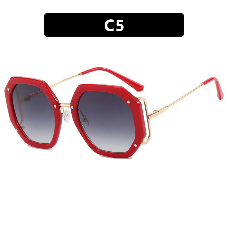 Ladies stylish octagonal sunglasses with UV protection and elegant frame Kalsten