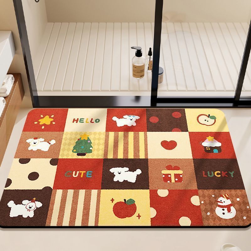 Colorful Geometric Bath Mat Kalsten
