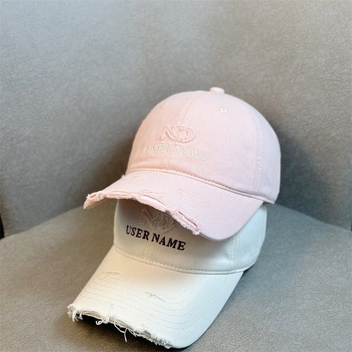 Women's Distressed Casual Adjustable Baseball Cap Kalsten