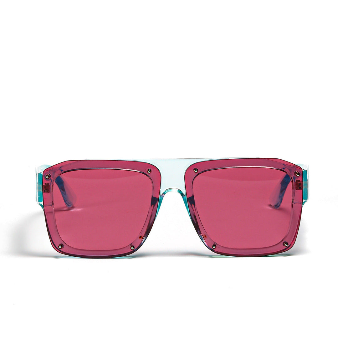 Women's Square Sunglasses with Fashionable Transparent Frame Kalsten