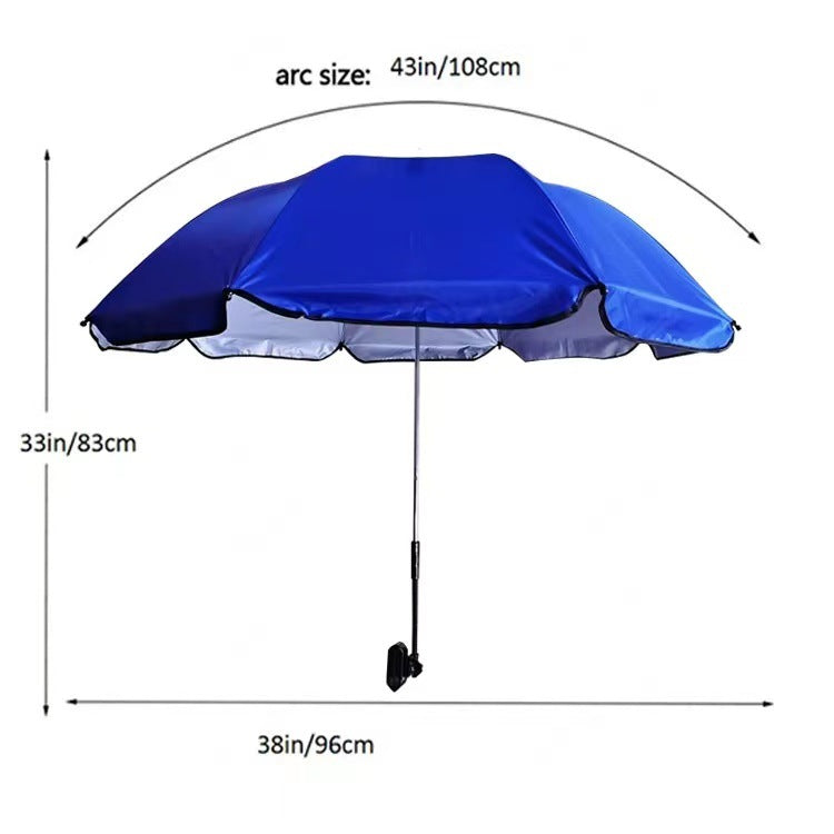 Women's Adjustable Beach Sunshade Umbrella with Ground Anchor Kalsten
