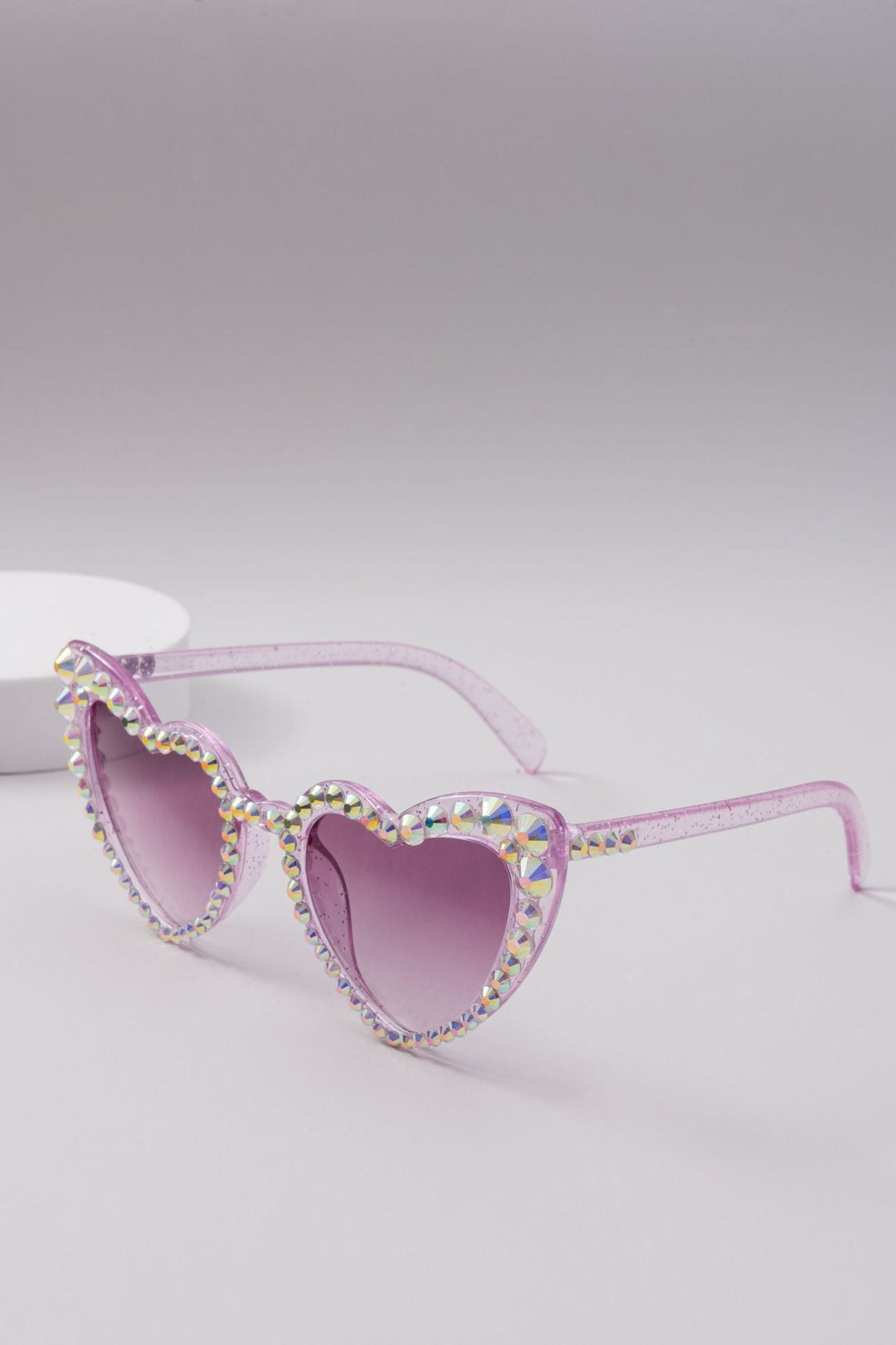 Women's Heart-Shaped Sparkle Sunglasses Kalsten