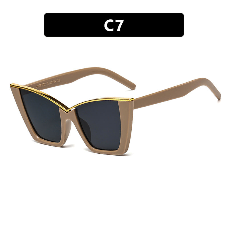 Women extravagant sunglasses with unique design and golden accents Kalsten