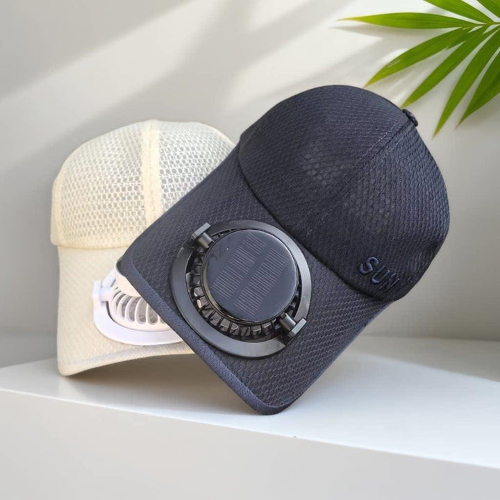 Ventilated baseball cap with detachable rechargeable fan Kalsten