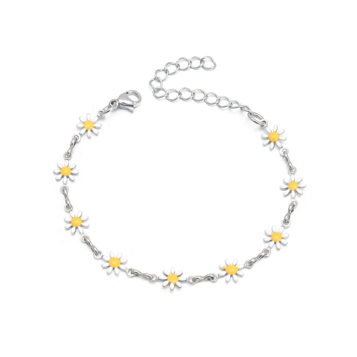Floral Charm Chain Anklet Acalora