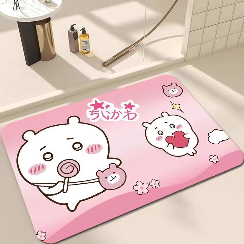 Cartoon-Themed Soft Plush Bath Mat