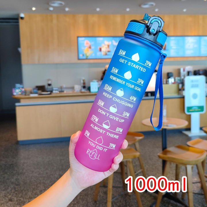 Ladies motivating water bottle with time markings Kalsten