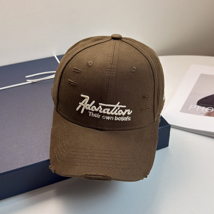 Women's Distressed Embroidered Baseball Cap Kalsten