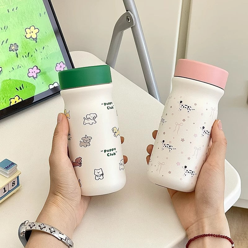 Ladies Insulated Water Bottle with Cute Dog Motif Kalsten