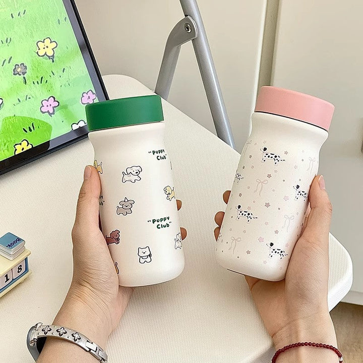 Ladies Insulated Water Bottle with Cute Dog Motif Kalsten
