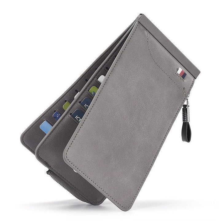 RFID-Blocking Zippered Leather Card Holder Kalsten