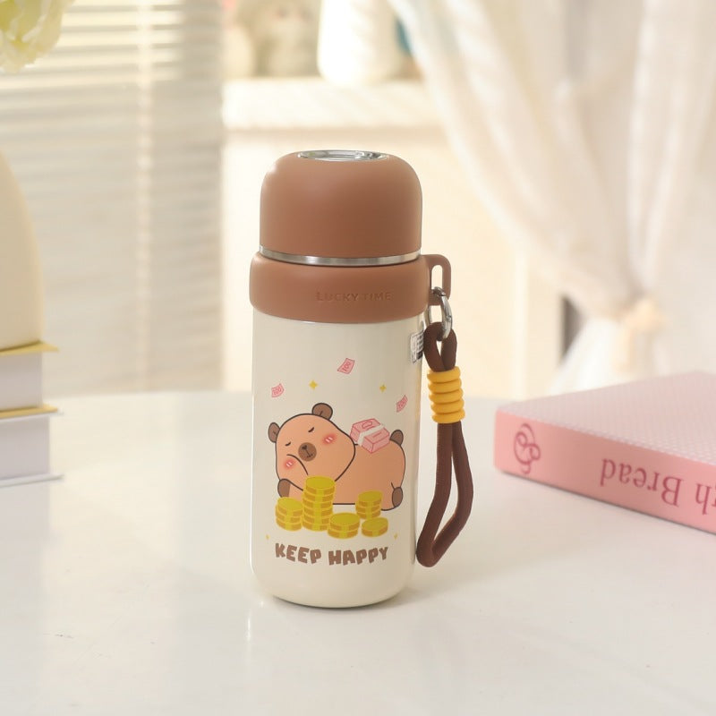 Women's Insulated Thermos Bottle with Fun Bear Design Kalsten