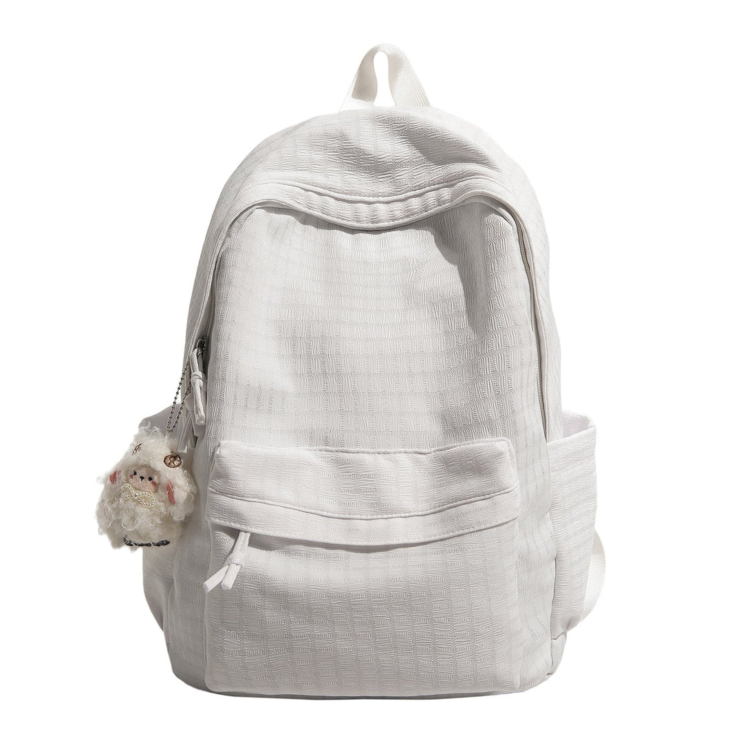 Checkered Patterned Multi-Pocket Backpack kalsten