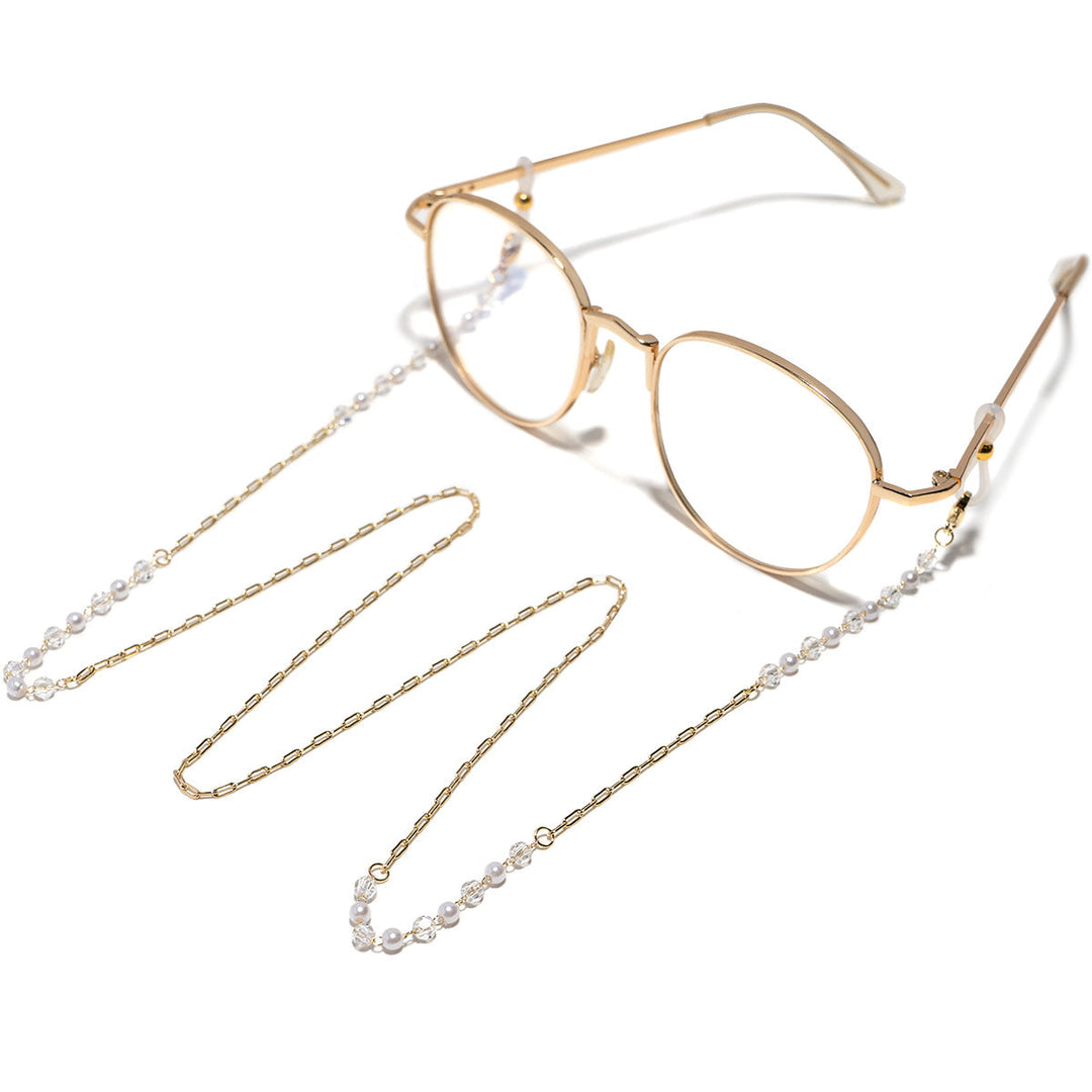 Crystal and Pearl Beaded Eyewear Chain Kalsten