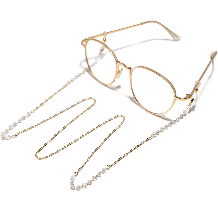 Crystal and Pearl Beaded Eyewear Chain Kalsten