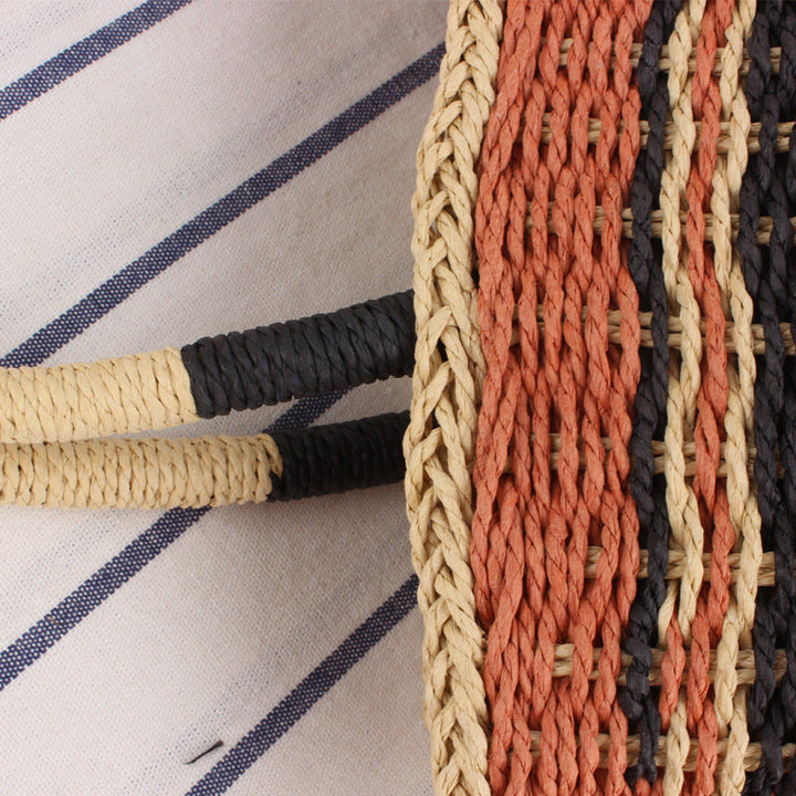 Braided beach bag with wide carrying handle Kalsten