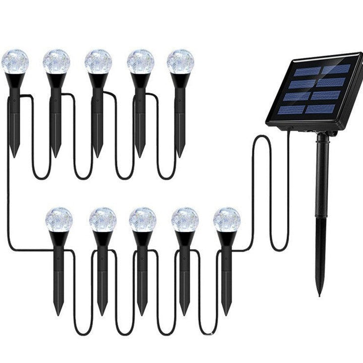 Crescent Moon Solar Garden Stake Lights With Textured Acrylic Diffuser And Warm White LED Kalsten