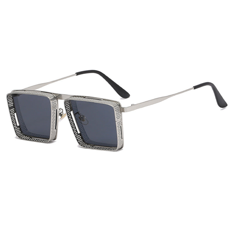 Ladies extravagant square sunglasses with perforated frame Kalsten