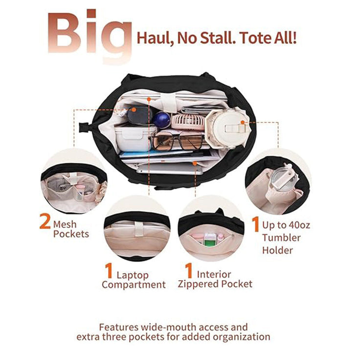 Elegant shopping bag with side pockets Kalsten