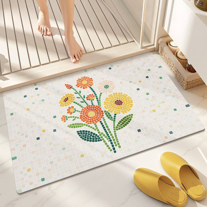 Floral Non-Slip Bath Mat Kalsten