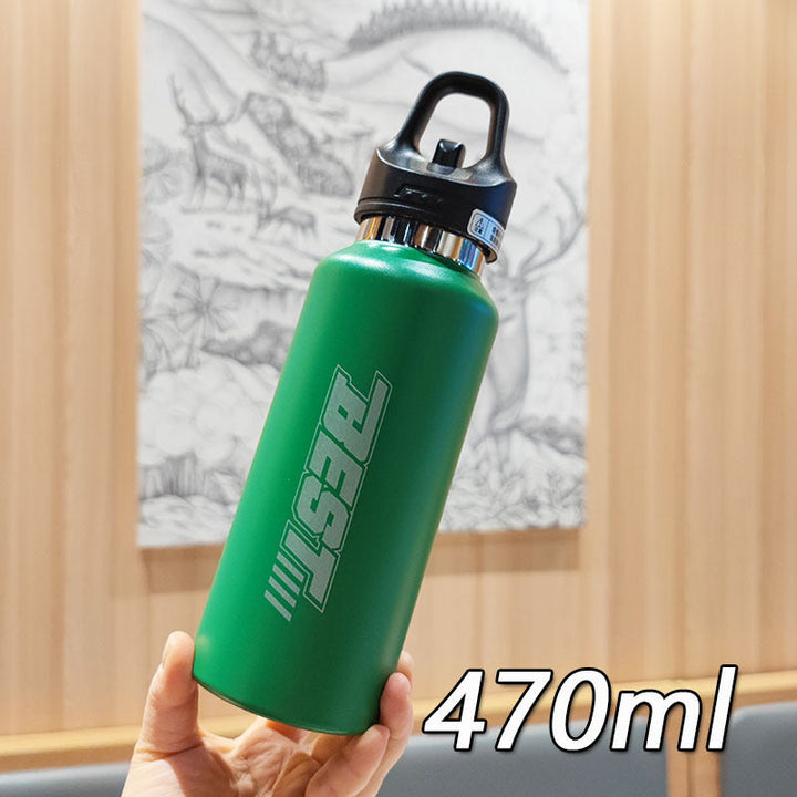 Women's sustainable stainless steel water bottle with leak-proof lid and handle Kalsten