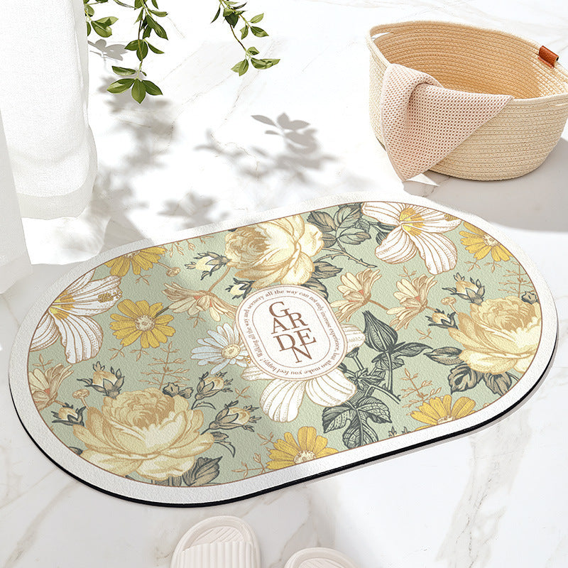 Decorative Floral Area Mat Kalsten