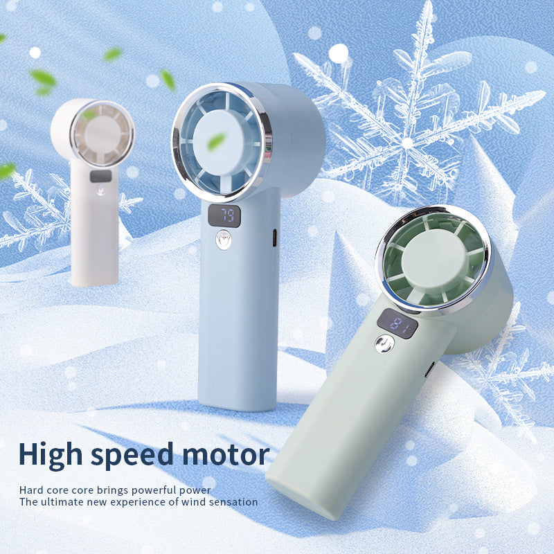 Unisex handheld fan with digital display and five speed levels Kalsten