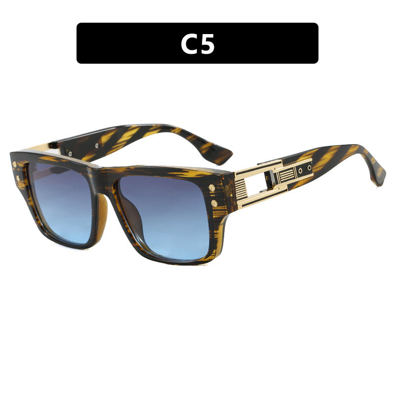 Women’s trendy square sunglasses with elegant gold decorative structure Kalsten