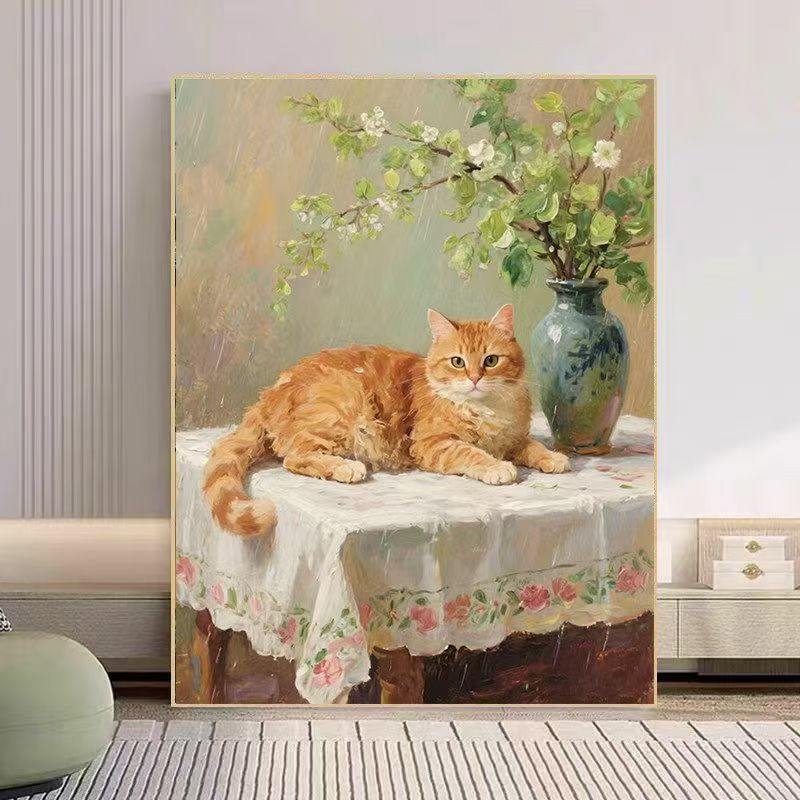 Cat-Themed Nature Wall Art Print Kalsten