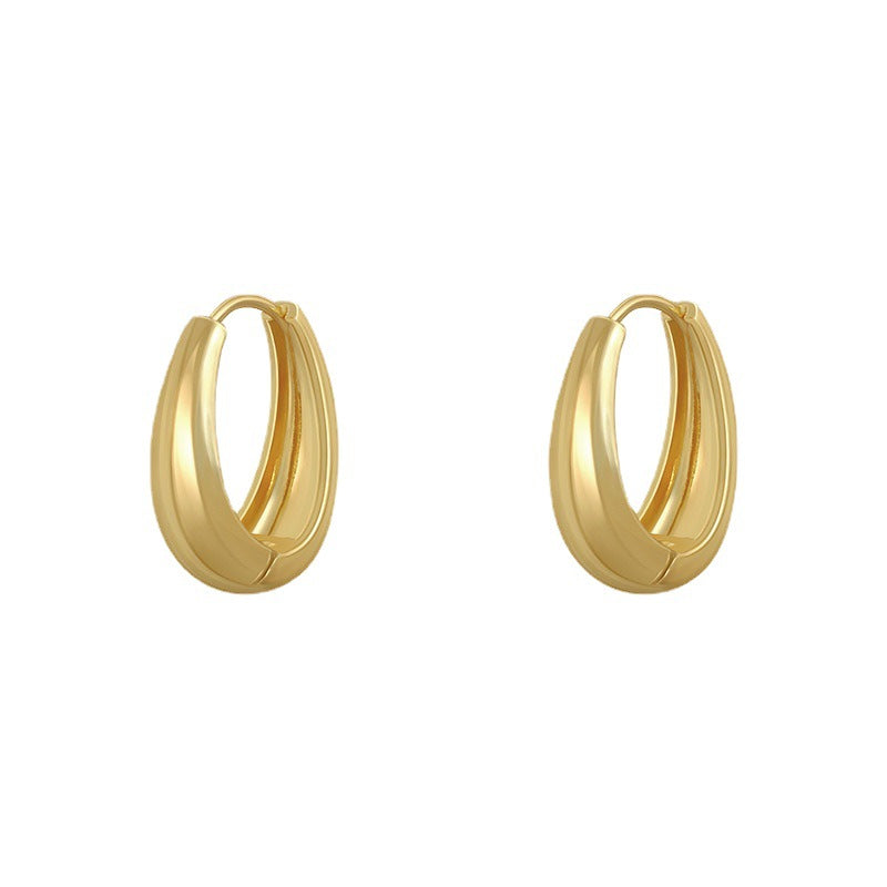 Modern Hoop Earrings with Geometric Design Kalsten