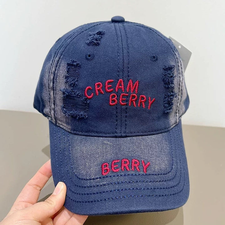 Women's Distressed Denim Baseball Hat Kalsten