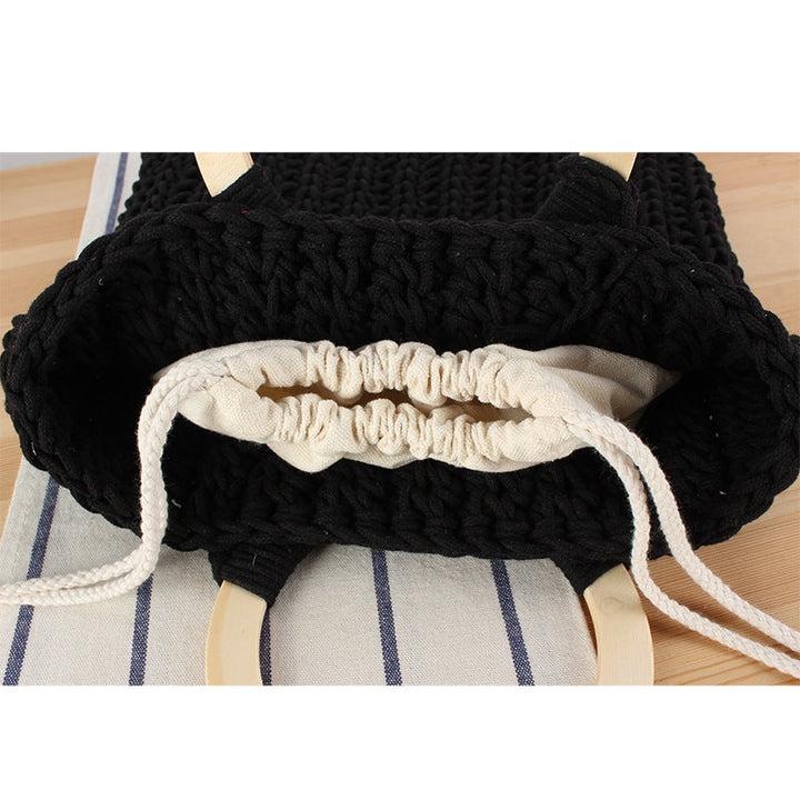Handbag with Modern Geometric Knit Design Kalsten