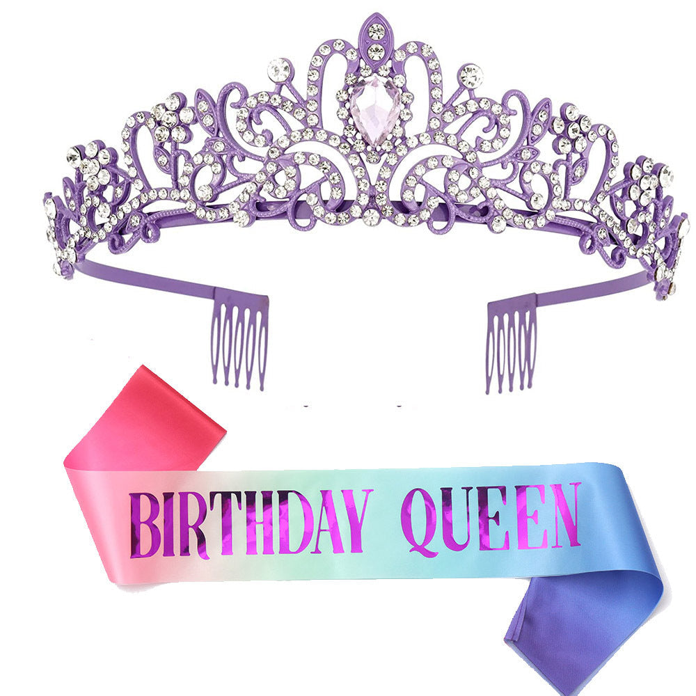 Ladies Glittering Tiara with Sparkling Rhinestones Kalsten