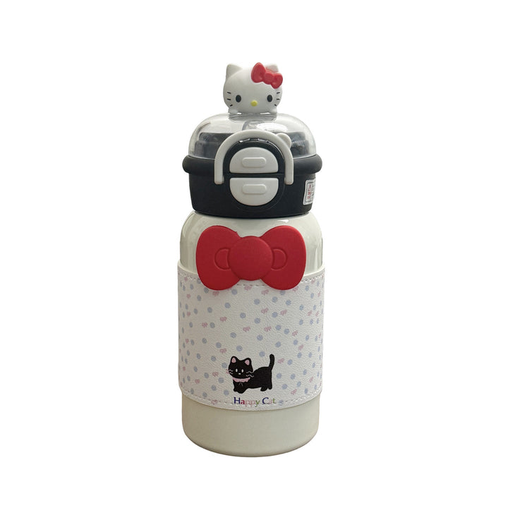 Women's creative water bottle with interactive lid and cute Kalsten design