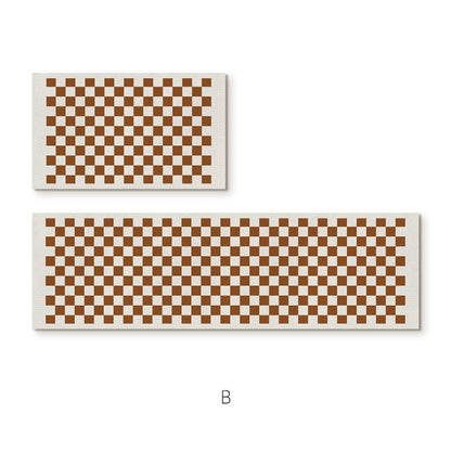 Checkerboard Pattern Anti-Slip Runner Mat Acalora