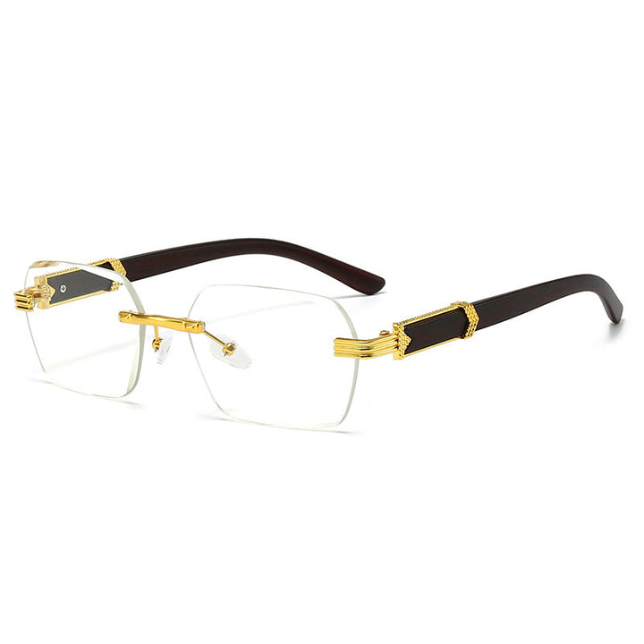 Women’s fashionable square sunglasses with golden accents Kalsten