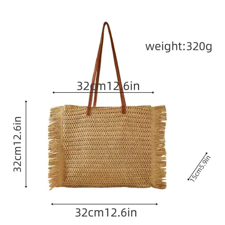 Elegant Raffia Shopping Bag Kalsten