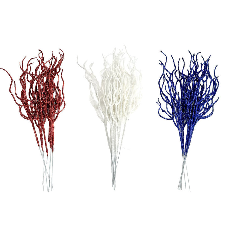Unisex nan glittering decorative branches made of plastic flexible decoration stems for vase Kalsten