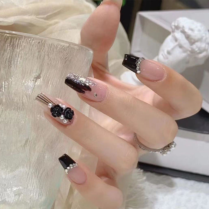 Glamorous Rhinestone-Embellished Press-On Nail Extensions Kalsten