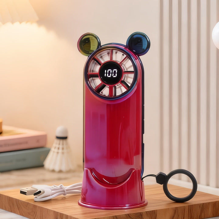 Women Portable Mini Fan with LCD Display Kalsten