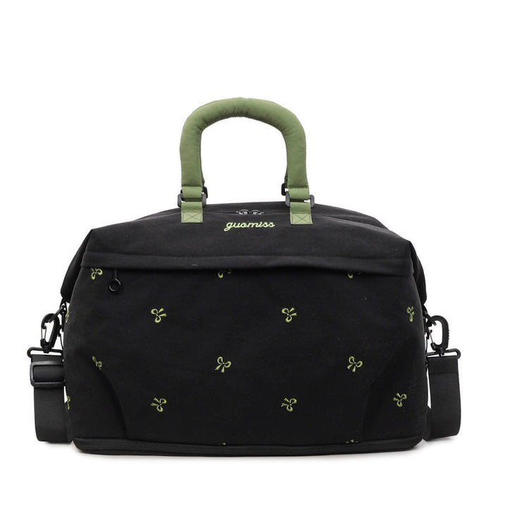 Embroidered Canvas Weekend Bag
