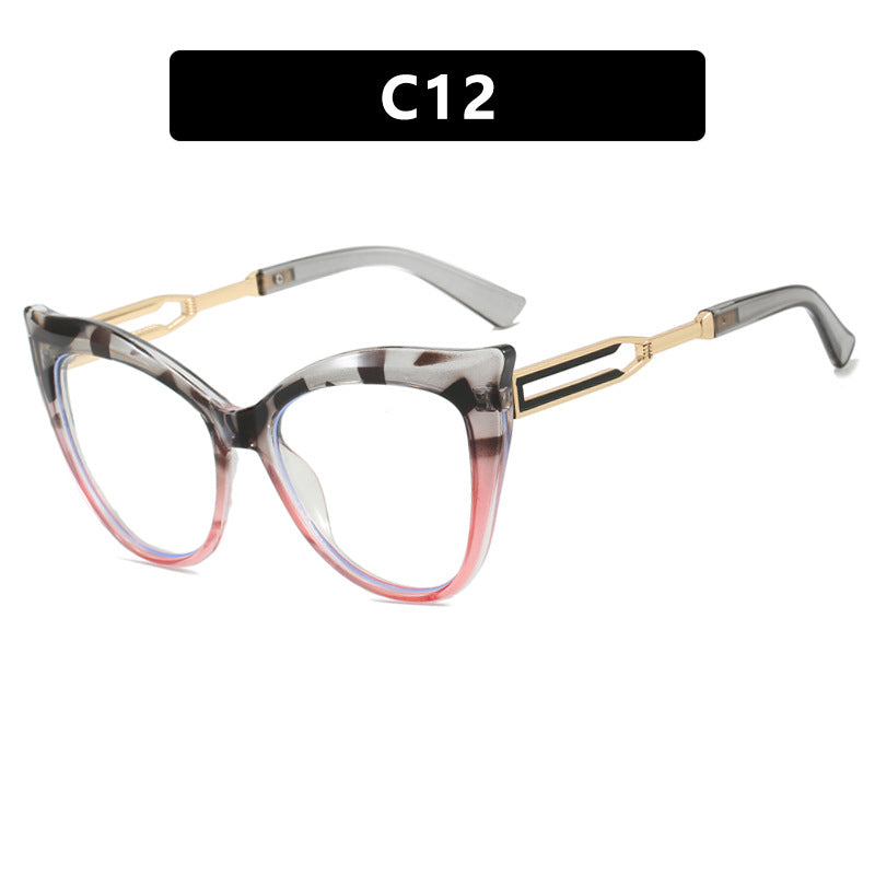 Ladies cat-eye glasses with elegant metal frame Kalsten