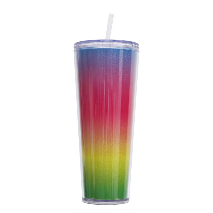 Women's Glittering Drinking Cup with Straw Kalsten