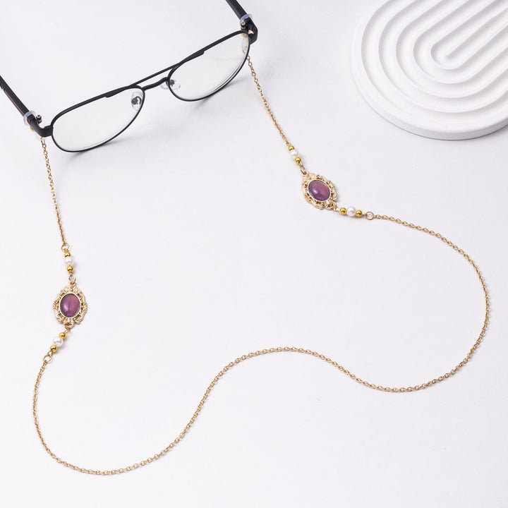 Elegant Eyewear Chain with Decorative Gemstones Kalsten